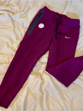 Nike X PSG Men's Burgundy Performance Joggers with Zip Pocket Multiple Sizes